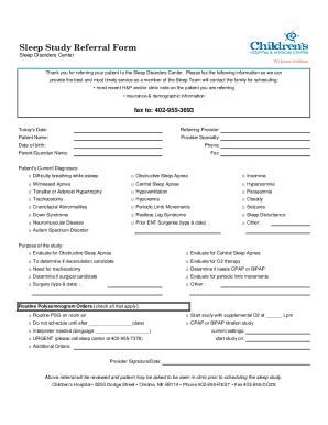 Fillable Online Refer A Patient Referral Forms Minnesota Sleep