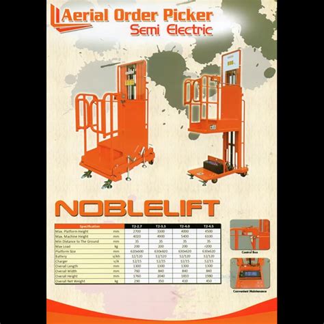 Jual AERIAL ORDER PICKER AT30 45 CAP 300KG TINGGI 4 5 N MERK NOBLELIFT