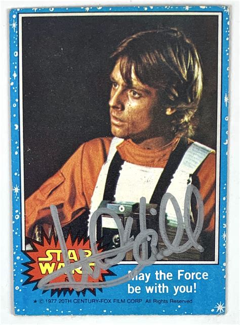 Lot Detail Mark Hamill Signed 1977 Topps Star Wars Trading Card 63