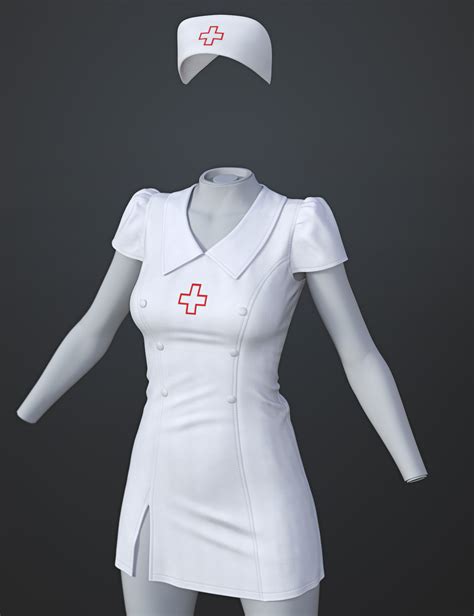 dForce SU Nurse Uniform Outfit for Genesis 9, 8.1, and 8 Female | Daz 3D