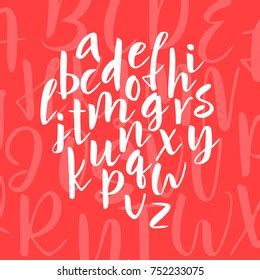 Handwritten Calligraphy Font Vector Alphabet Hand Stock Vector Royalty