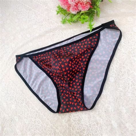 Mens Sexy Ice Silk Print Panties Bikini Lingerie Underpants Briefs Underwear Ebay