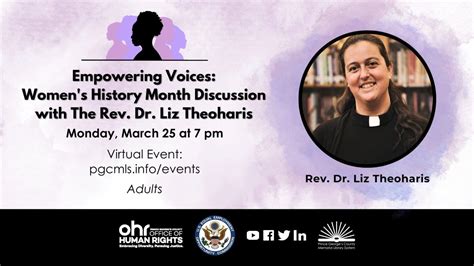 Empowering Voices Women S History Month Discussion With The Rev Dr