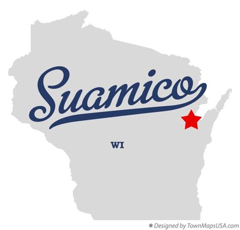 Map of Suamico, WI, Wisconsin