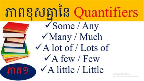 Quantifiers Differences Between Someany Muchmany A Fewfew A