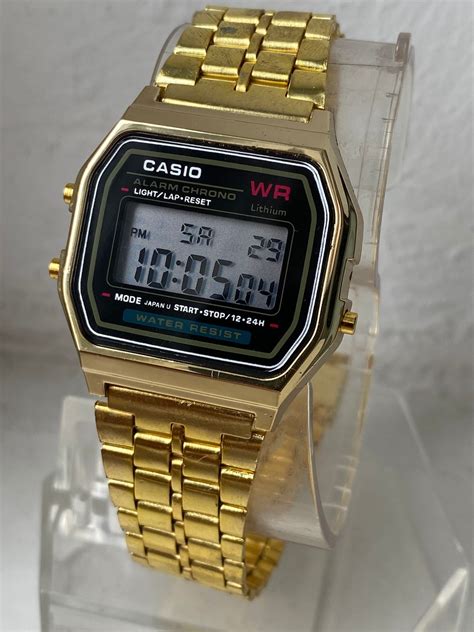 Retro Casio Gold Black A W Digital Illuminator Watch Casio Etsy