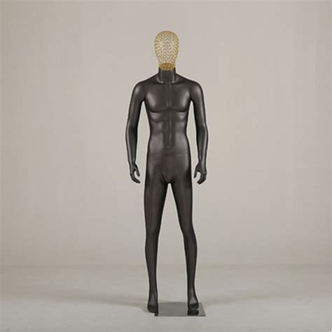 Fashion Full Body Black Male Mannequin Standing Fiberglass Mannequin