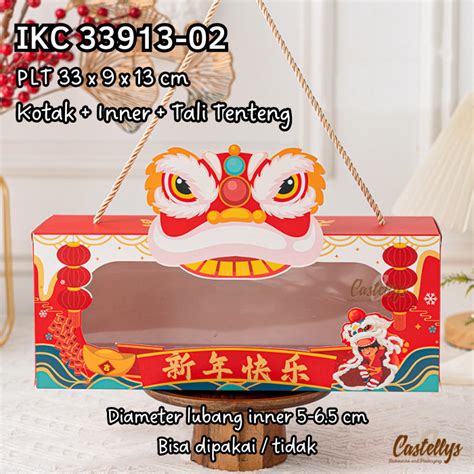 Jual IKC33913 02 Kotak Box Imlek Kue Kering Cupcake Muffin Hampers CNY