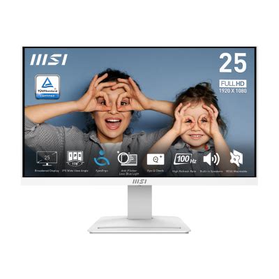 Msi Pro Mp W Fhd Hz Flat Business Productivity Monitor Msi