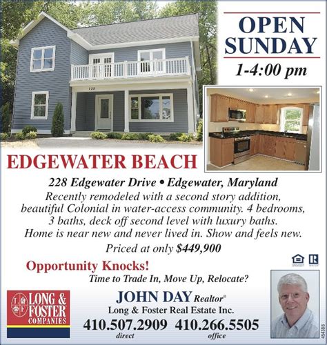 Edgewater Maryland Open House Today - Heritage Harbour Real Estate