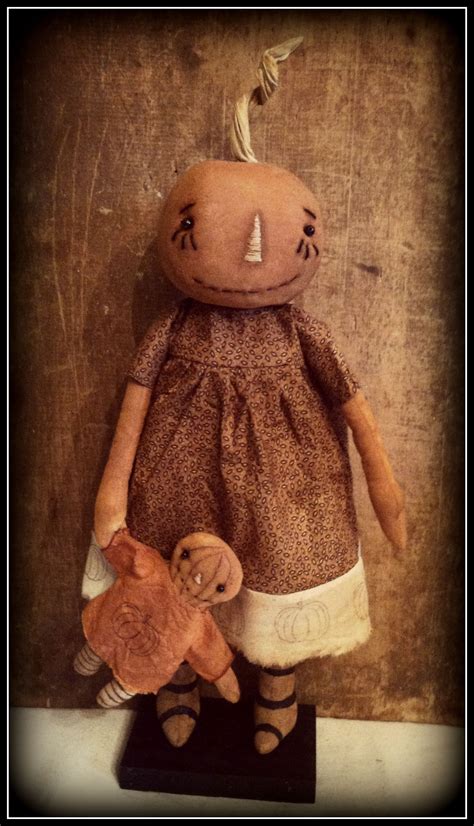 Primitive Pumpkin Sass Doll Primitive Fall Crafts Primitive Pumpkins Primitive Halloween Decor