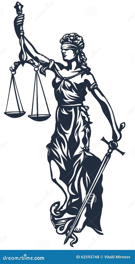 Femida Lady Justice Stock Vector Illustration Of Antique 62593748