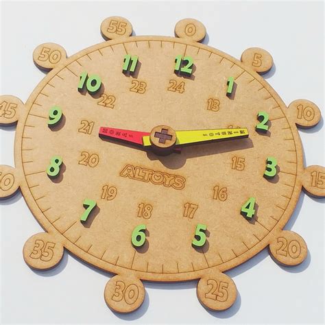 Relógio Para Aprender As Horas - Relogio Pedagogico para Aprender as Horas Mdf 20cm | Elo7