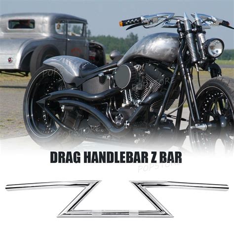 1 Chrome Drag Handlebar Z Bar Fit For Kawasaki Vulcan 500 1500 1600 1700 2000 Ebay