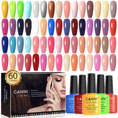 CANNI Nail Gel Polish VIP Kit Nail Salon Color Card Set Soak Off UV LED