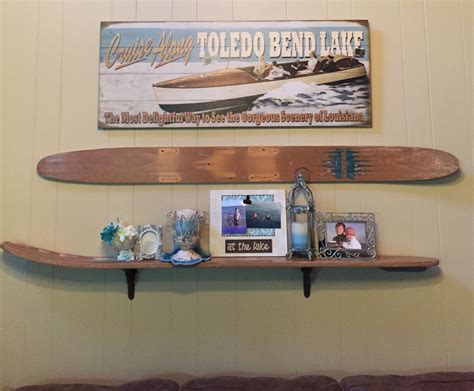 Vintage Water Ski Shelf for Lake House