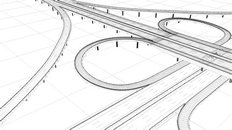 Highway Intersection Road Bridge 3D Model $25 - .c4d .obj .fbx .3ds ...