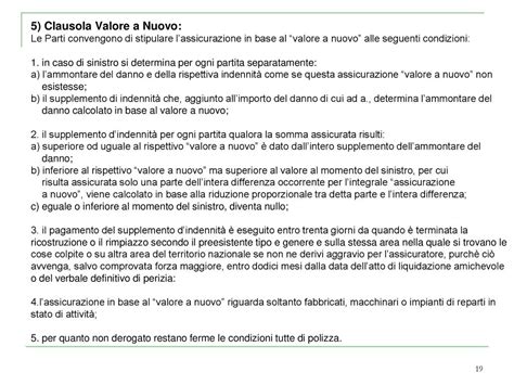 Valore Assicurativo E Riferimenti Al Contratto Assicurativo Property