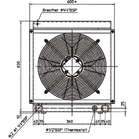 Emmegi Oliekoeler 12 V 38 50 C 2050K 12 2 01 OK2050K12201