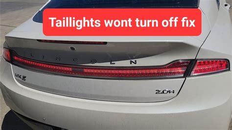 Ford Fusion Brake Lights Wont Turn Off