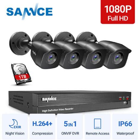 Sannce Syst Me De Cam Ra De S Curit P Hd Cctv Dvr Avec Ch Mp