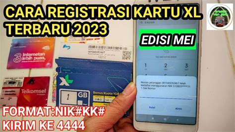 Cara Registrasi Kartu Xl Terbaru Cara Aktifasi Kartu Xl Youtube