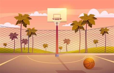 Basketball Court Outdoor Background 13113468 Vector Art At Vecteezy