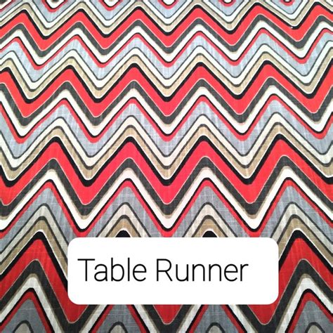 Gray Chevron Table Runner Etsy