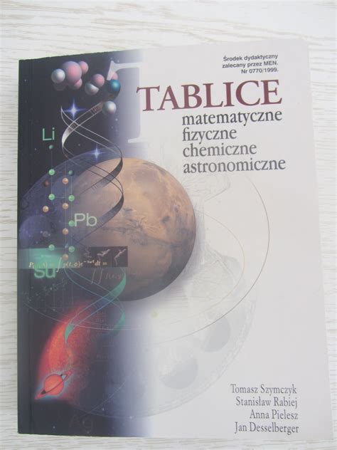 Tablice Matematyczne Fizyczne Chemiczne Szymczyk 7032196445