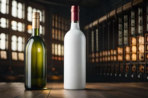 Premium AI Image A Bottle Of White Wine Next To A White Bottle With A