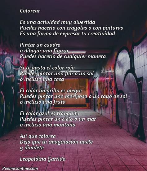 Cinco Poemas Para Colorear Poemas Online