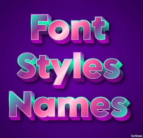 Font Styles Names Text Effect and Logo Design Font