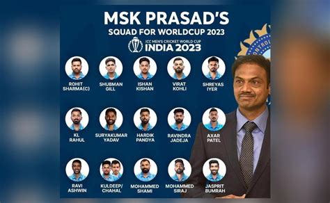 MSK Prasad names his India squad for ODI World Cup 2023