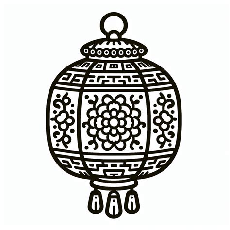 Chinese Lantern Coloring Page