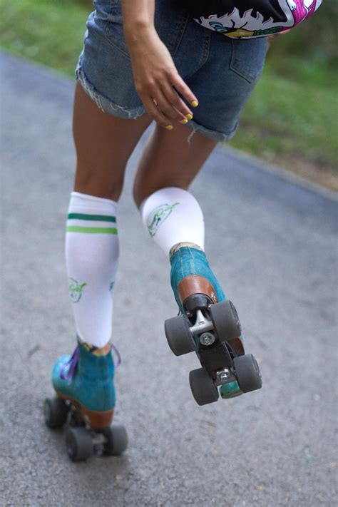 Roller Skate Socks High Socks Retro Stripe Socks Knee High Etsy UK