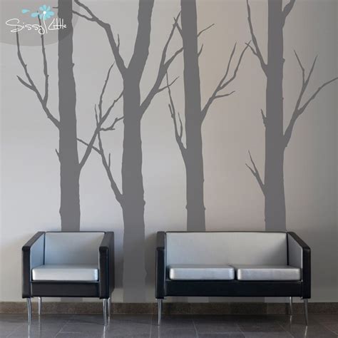 Forest Trees Set of 4 Vinyl Wall Decals