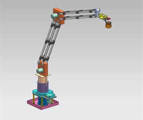 【机器人】果蔬采摘机械臂及末端执行器3d数模图纸 Ug12设计solidworks机器人 仿真秀干货文章