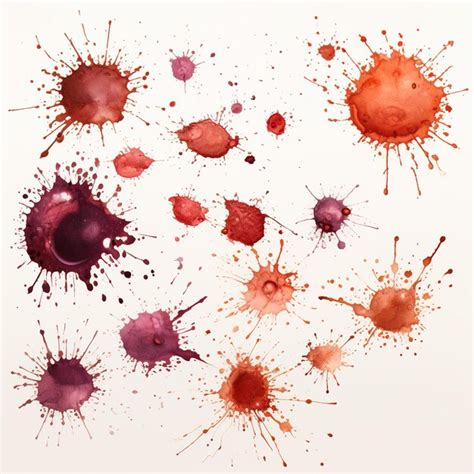 Premium Ai Image Splatted Paint Of Colorful Ink On White Background