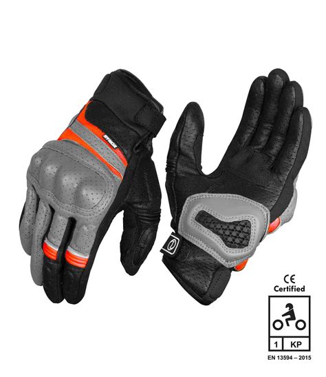 Rynox Air GT SP Gloves Grey Orange Moto Wilder