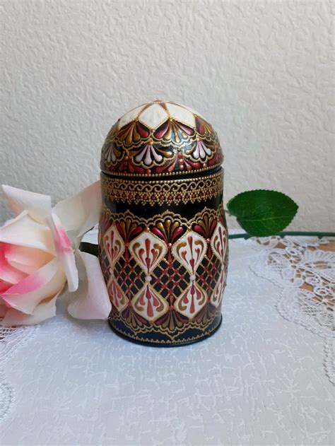 Банка для хранения чая с точечной росписью, подарок любителю чая в ...