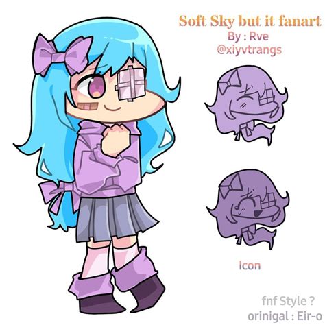 💕🛐soft Sky🛐💕 Friday Night Funkin Character Design