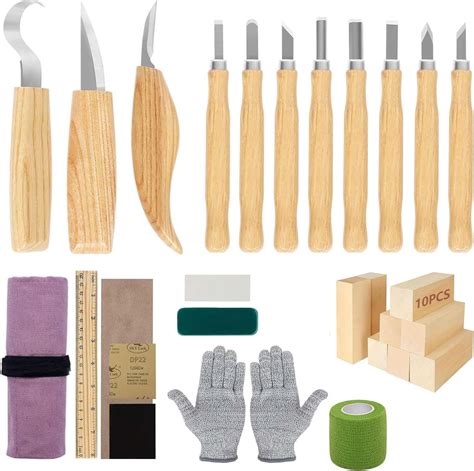 Samiso Outil De Ciseaux Bois Kit Pcs Outils Sculpture Sur Bois Kit