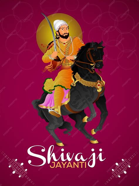 Premium Vector | Happy shivaji jayanti celebration greeting card