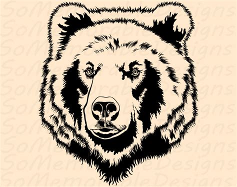 Grizzly Bear Svg Grizzly Bear Svg File For Cricut Grizzly Etsy Canada