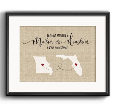 The Love Between A Mother And Daughter Knows No Distance Etsy