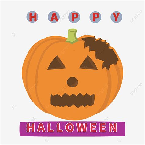 Halloween Pumpkins PNG Transparent, Broken Pumpkin Illustration For Happy Halloween, Halloween ...