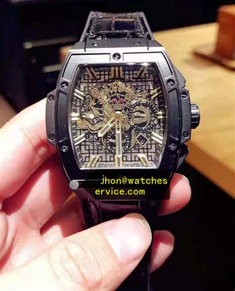 Black Steel Hublot Spirit Big Bang Bruce Lee Replica Watch : Find ...