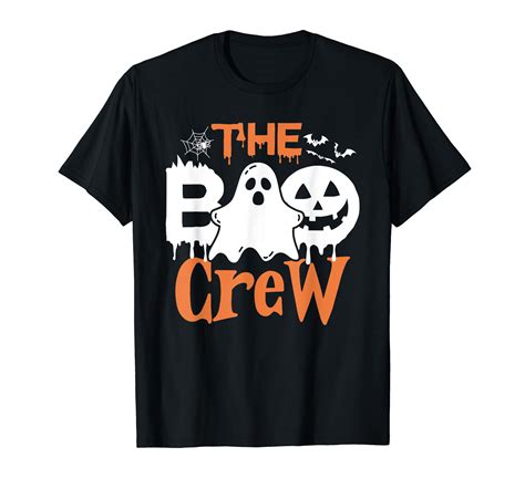 Boo Crew Ghost Halloween Trick Treat Spooky Squad Team T Shirt