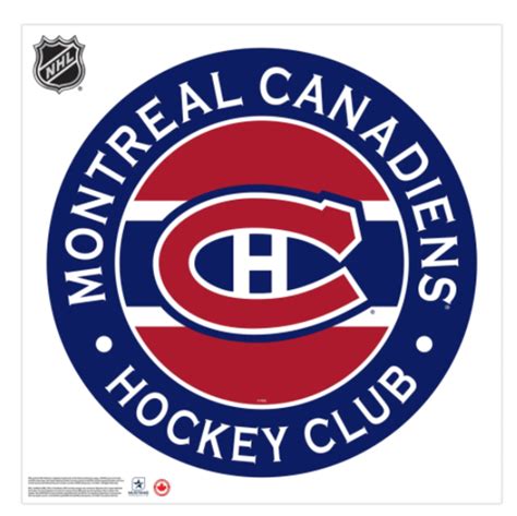 Acdc0664 Montreal Canadiens 36x36 Team Stripe Logo Repositional Wall