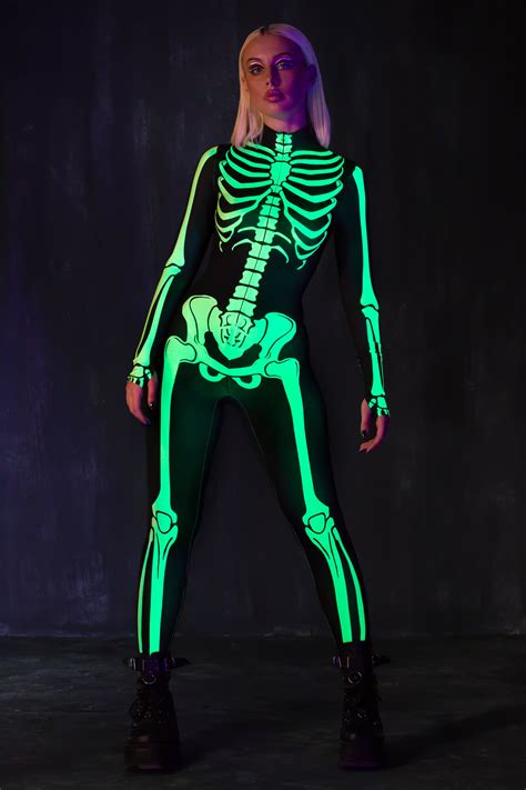 Acid Neon Skeleton Costume – BADINKA